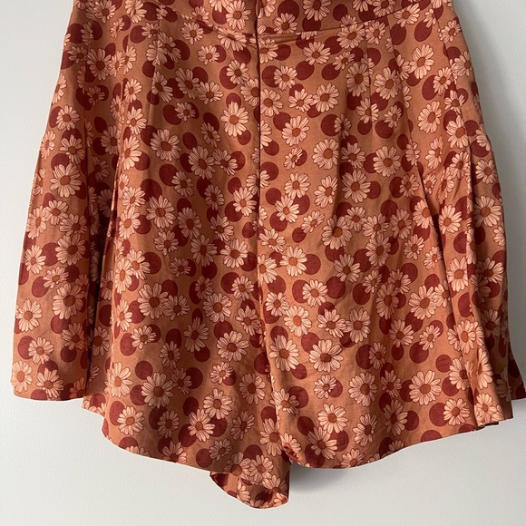 Sandro Daisy and Polka dot skort in Brown/Orange - Picture 4 of 9